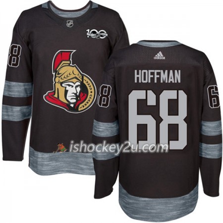 Mænd NHL Ottawa Senators Trøje Mike Hoffman 68 1917-2017 100th Anniversary Adidas Sort Authentic